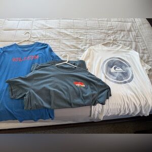 3 tshirts.  Volcom and Quiksilver T-Shirts Bundle. All 3 for $15